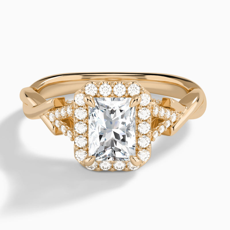 Radiant Luxe Victoria Lab Grown Diamond Engagement Ring In 14K Rose Gold - Lucenjuri