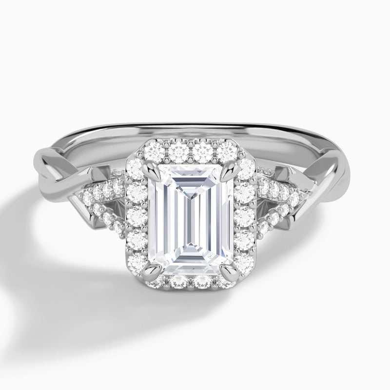 Emerald Luxe Victoria Lab Grown Diamond Engagement Ring In 14K White Gold