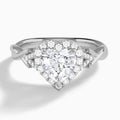 Heart Luxe Victoria Lab Grown Diamond Engagement Ring In 18K White Gold - Lucenjuri