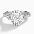 Oval Luxe Victoria Lab Grown Diamond Engagement Ring In 18K White Gold - Lucenjuri