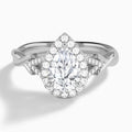 Pear Luxe Victoria Lab Grown Diamond Engagement Ring In 18K White Gold - Lucenjuri