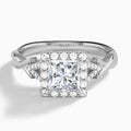 Princess Luxe Victoria Lab Grown Diamond Engagement Ring In 14K White Gold - Lucenjuri
