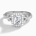 Radiant Luxe Victoria Lab Grown Diamond Engagement Ring In 14K White Gold - Lucenjuri