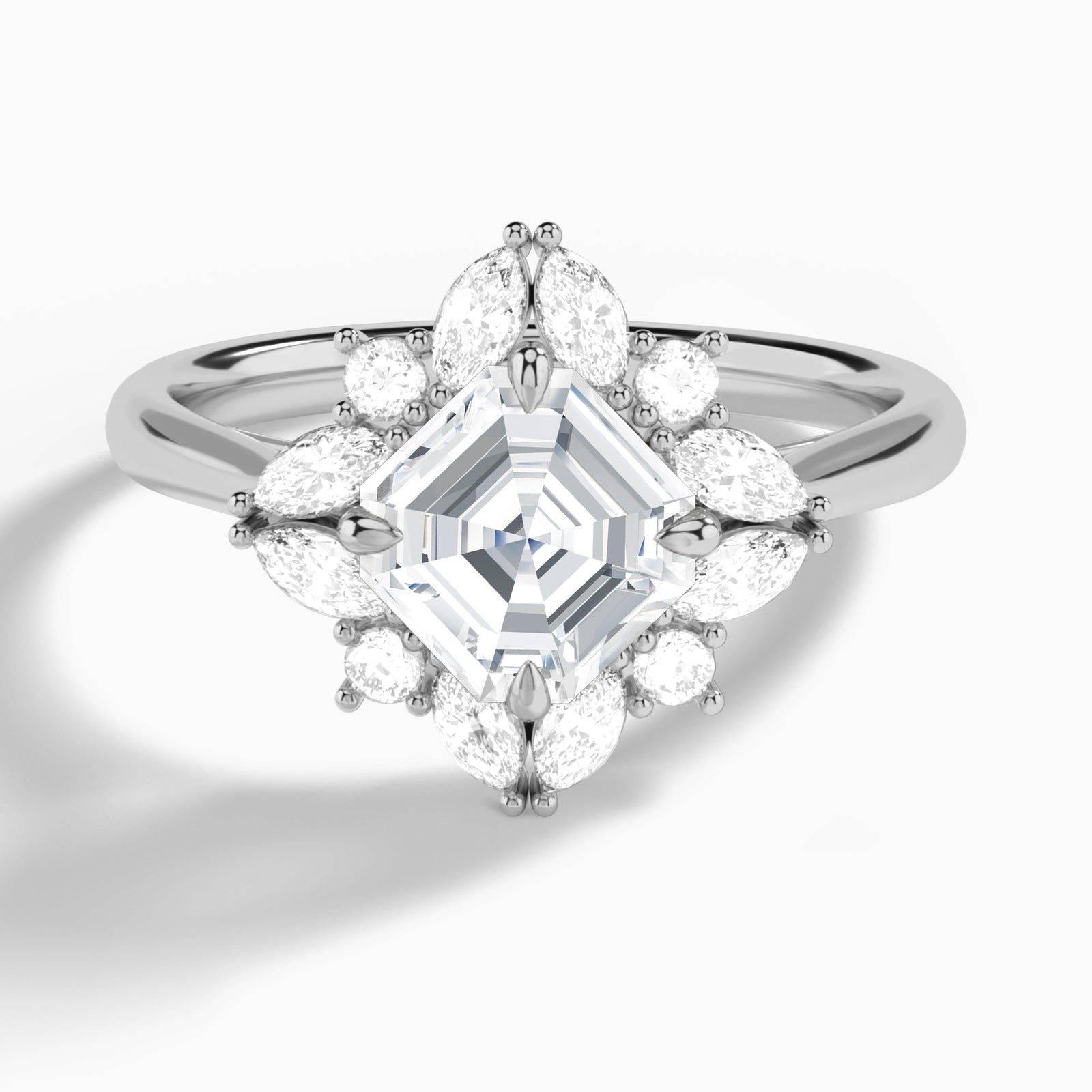 Dahlia Halo Diamond Engagement Ring