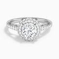 Round Luxe Regal Halo Lab Grown Diamond Engagement Ring In Platinum - Lucenjuri