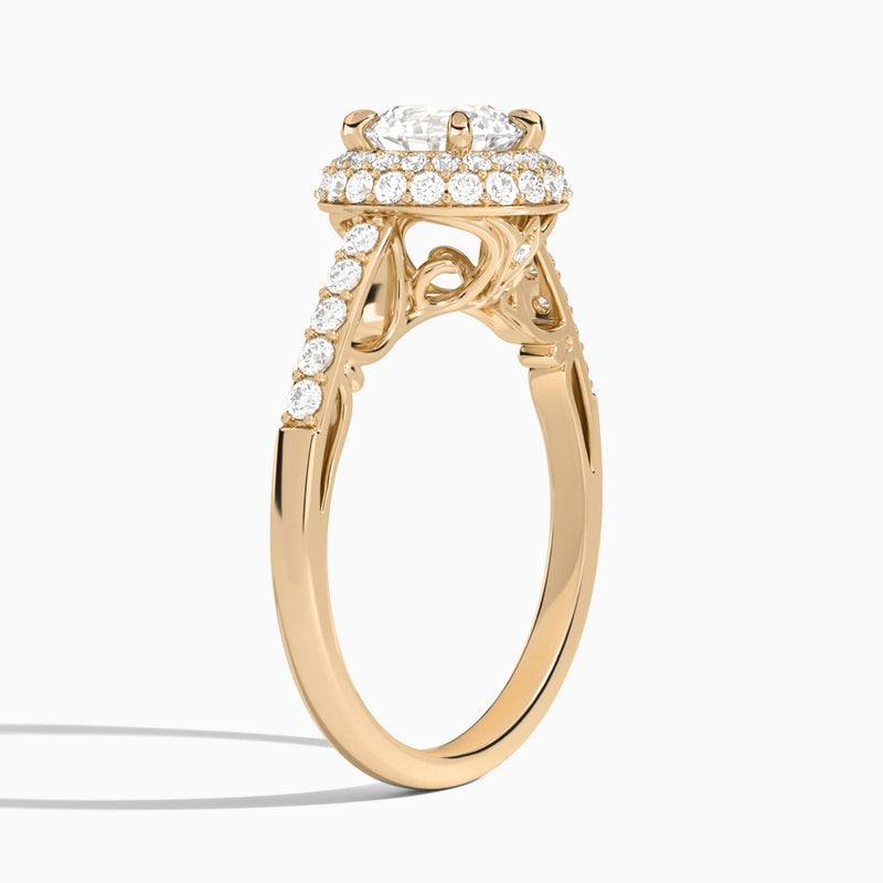 Luxe Regal Halo Diamond Engagement Ring