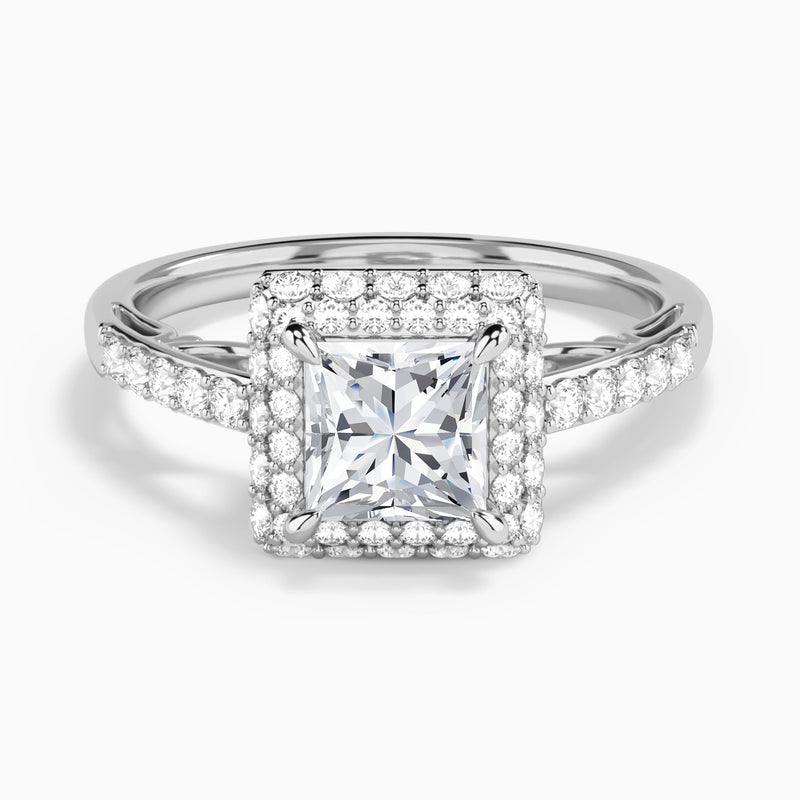 Luxe Regal Halo Diamond Engagement Ring