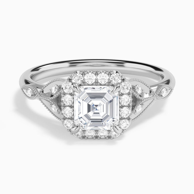 Hyacinth Halo Diamond Engagement Ring