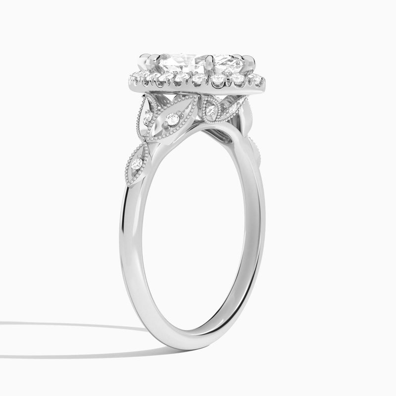 Hyacinth Halo Diamond Engagement Ring