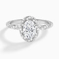 Oval Luxe Twisted Shank Halo Lab Diamond Engagement Ring In Platinum - Lucenjuri