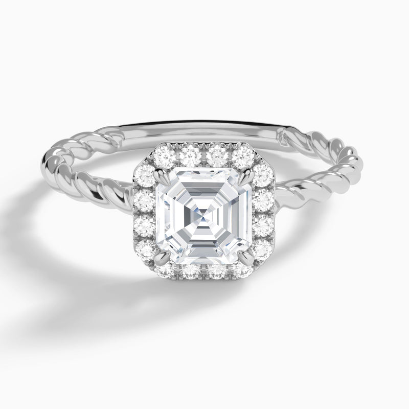 Halo Cabled Diamond Engagement Ring