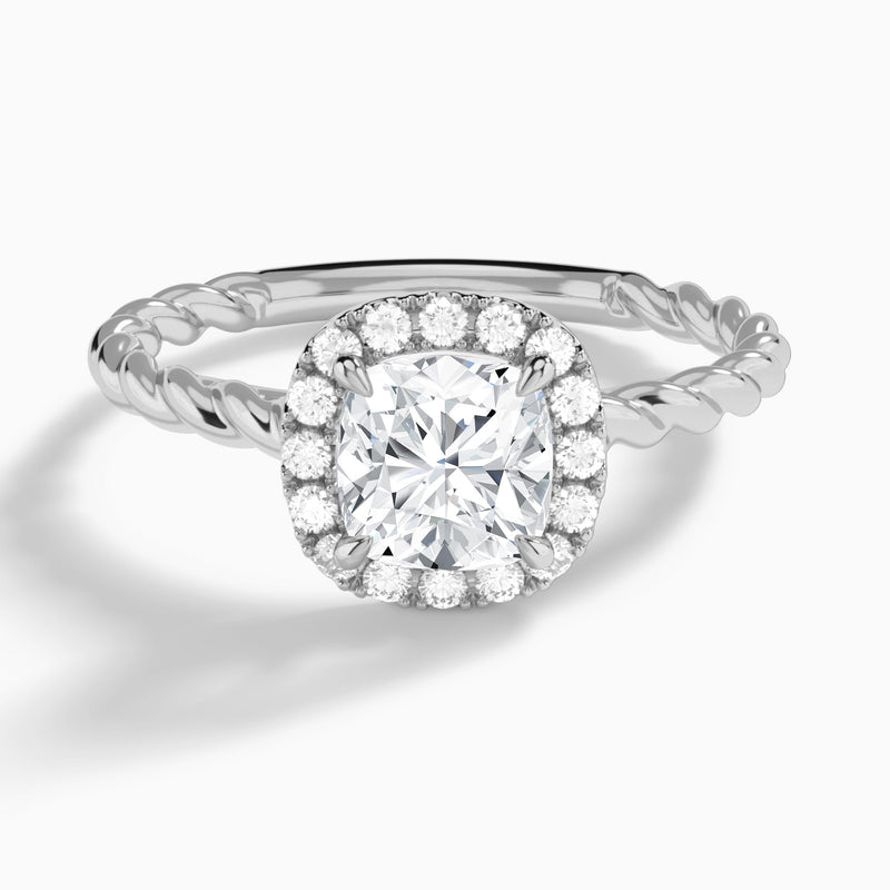 Halo Cabled Diamond Engagement Ring