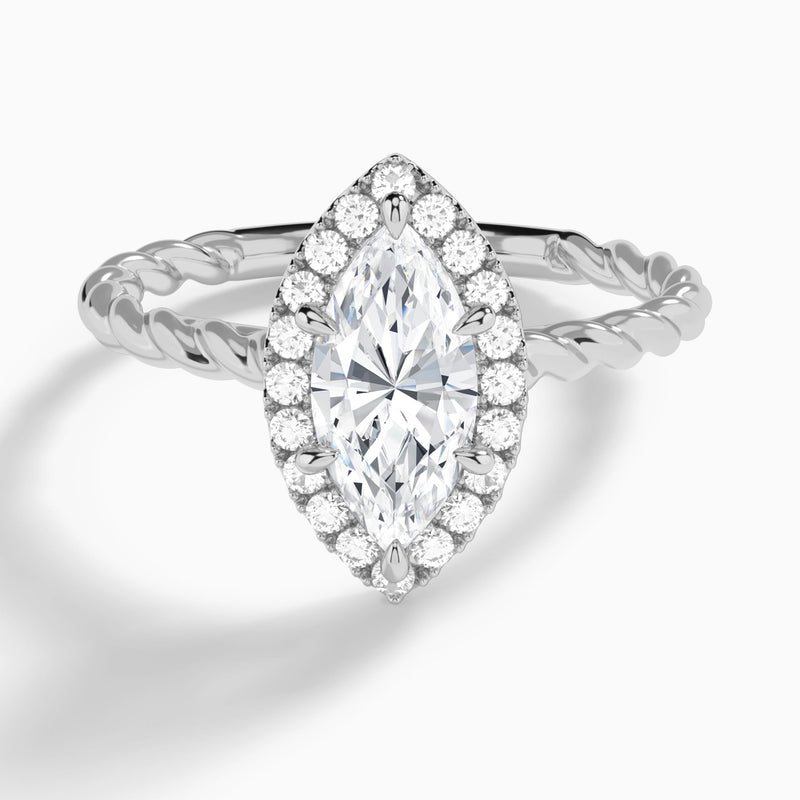 Halo Cabled Diamond Engagement Ring