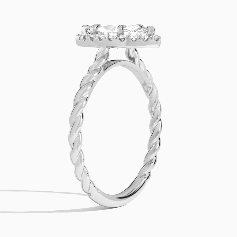 Halo Cabled Diamond Engagement Ring