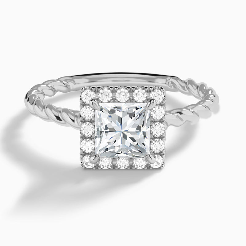 Halo Cabled Diamond Engagement Ring