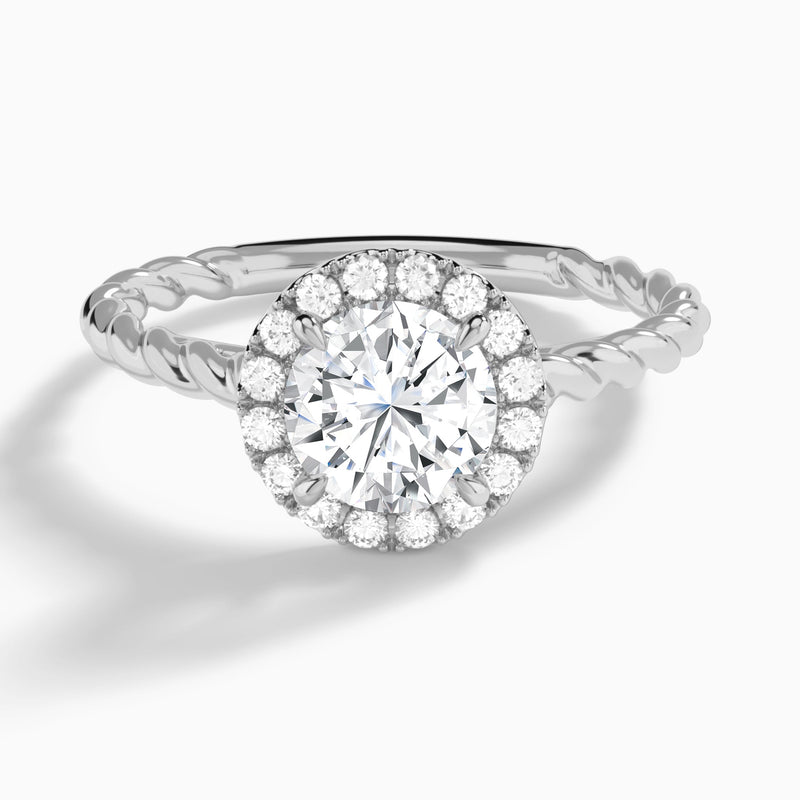 Halo Cabled Diamond Engagement Ring