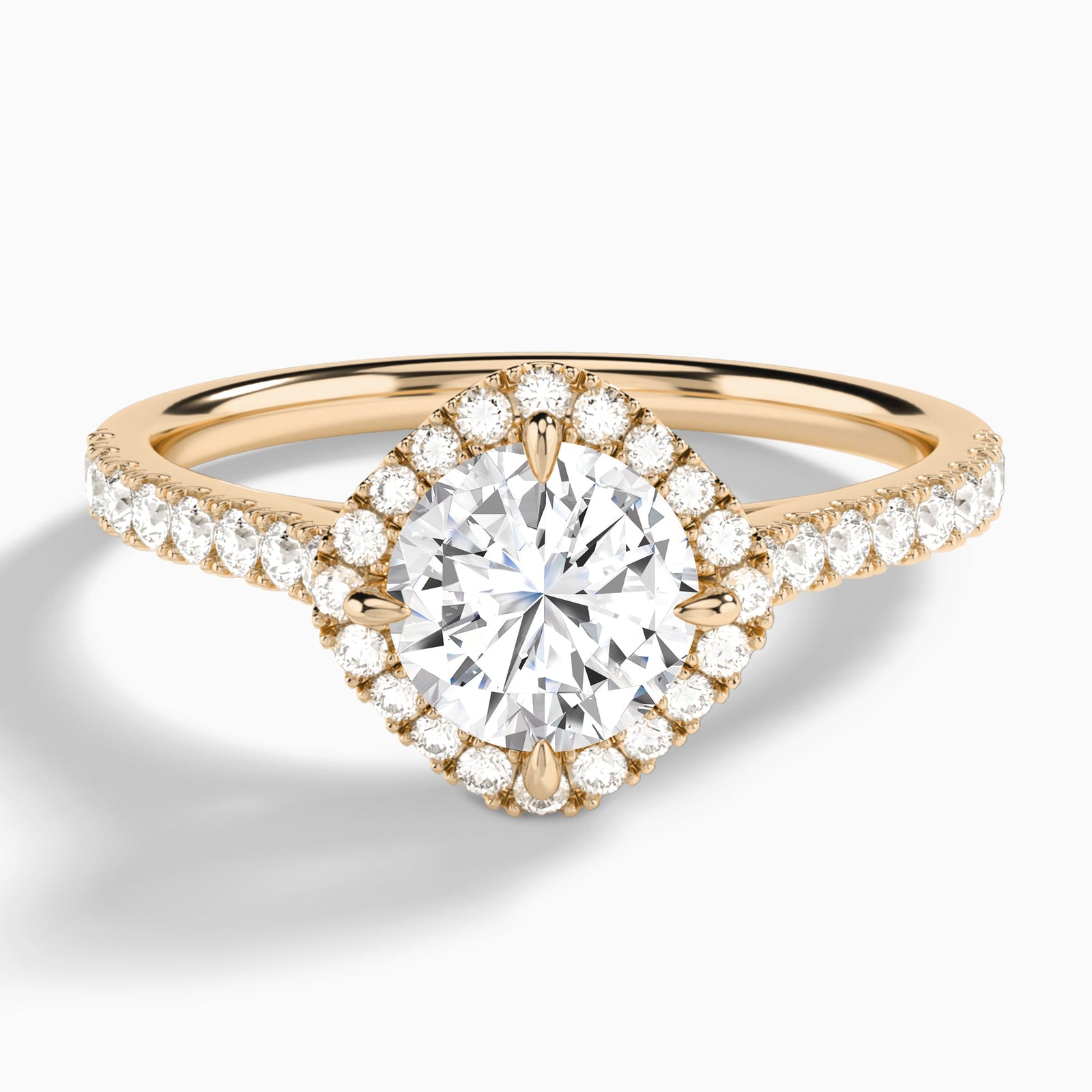 Amara Kite Set Halo Engagement Ring