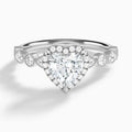 Heart Honoria Halo Lab Grown Diamond Engagement Ring In Platinum - Lucenjuri