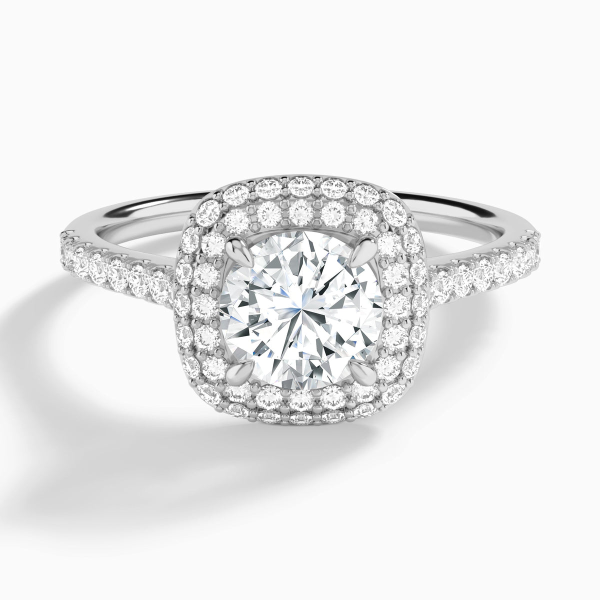 Round Evermore Lab Grown Diamond Engagement Ring In Platinum - Lucenjuri