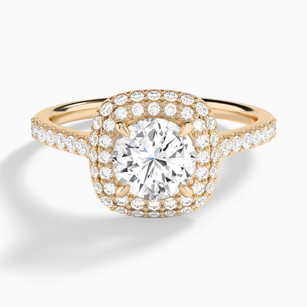 Round Evermore Lab Grown Diamond Engagement Ring In 14K Rose Gold - Lucenjuri