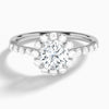 Luminous Halo Vintage Diamond Engagement Ring