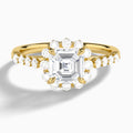 Luminous Halo Vintage Diamond Engagement Ring