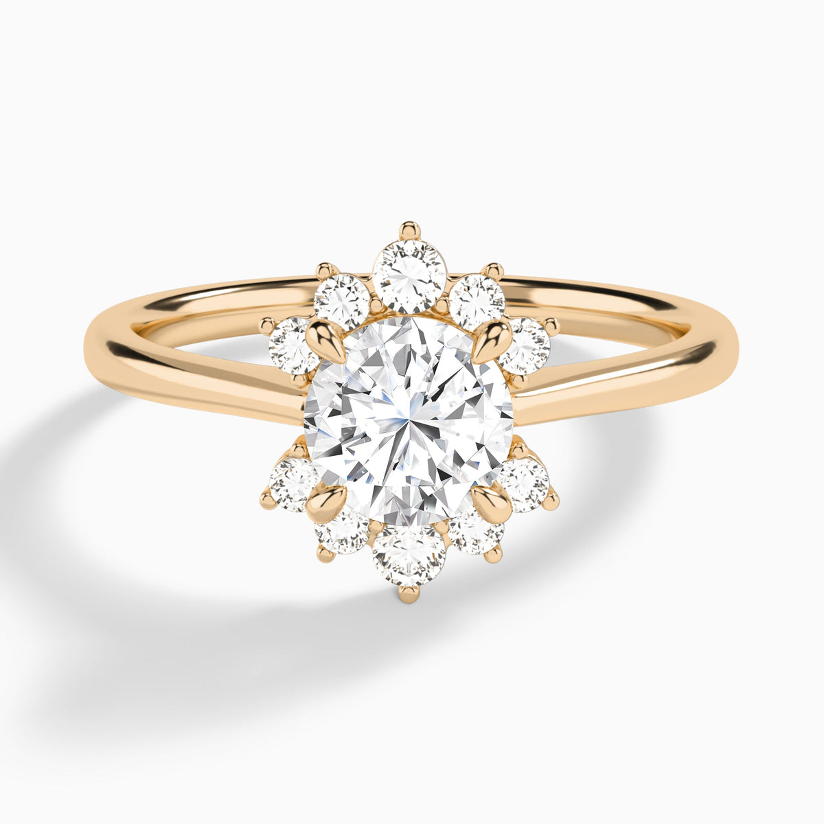 Round Winifred Lab Grown Diamond Engagement Ring In 14K Rose Gold - Lucenjuri