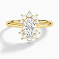 Oval Winifred Lab Grown Diamond Engagement Ring In 14K Yellow Gold - Lucenjuri