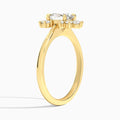 Oval Winifred Lab Grown Diamond Engagement Ring In 14K Yellow Gold, Angle View