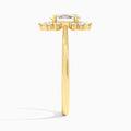 Oval Winifred Lab Grown Diamond Engagement Ring In 14K Yellow Gold, Side View