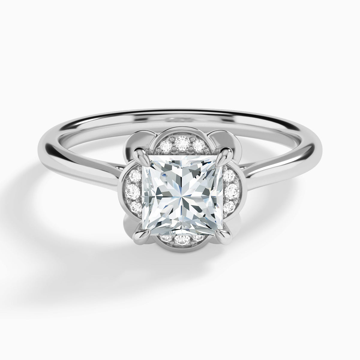 Princess Rosalind Lab Grown Diamond Engagement Ring In Platinum - Lucenjuri