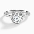 Round Rosalind Lab Grown Diamond Engagement Ring In Platinum - Lucenjuri