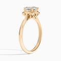 Asscher Rosalind Lab Grown Diamond Engagement Ring In 14K Rose Gold, Angle View