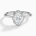 Oval Rosalind Lab Grown Diamond Engagement Ring In 18K White Gold - Lucenjuri