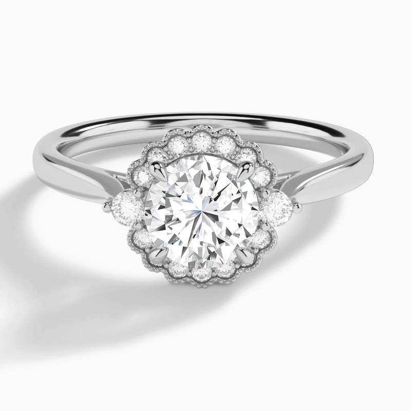 Melody Halo Diamond Engagement Ring