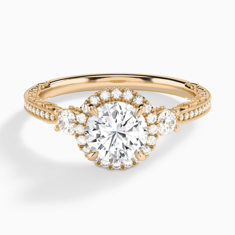 Luxe Melody Three Stone Diamond Engagement Ring