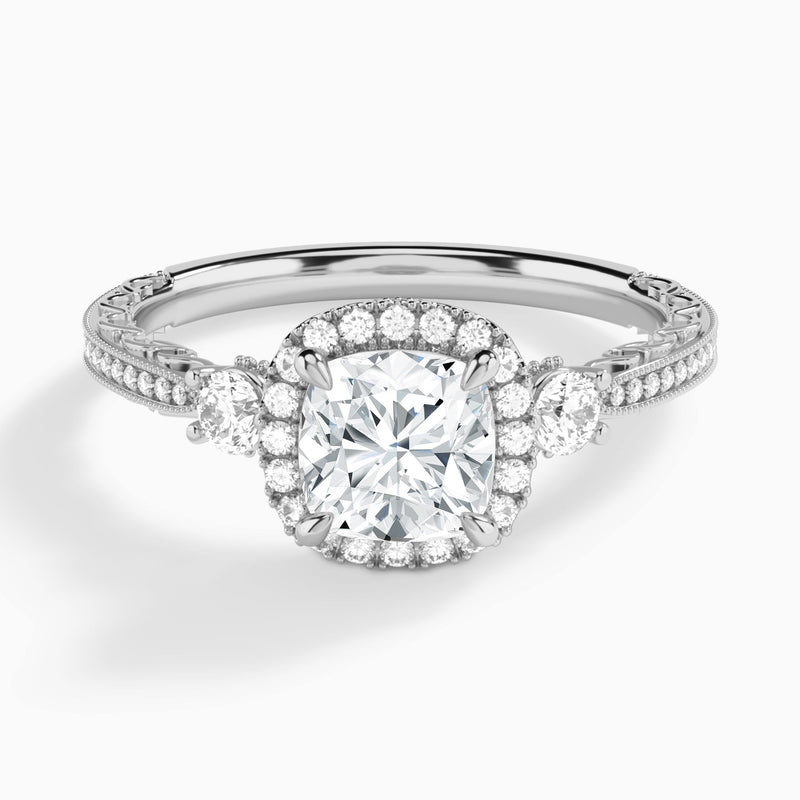 Luxe Melody Three Stone Diamond Engagement Ring