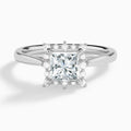 Princess Clementine Halo Lab Grown Diamond Engagement Ring In Platinum - Lucenjuri