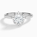 Cushion Clementine Halo Lab Diamond Engagement Ring In 18K White Gold - Lucenjuri