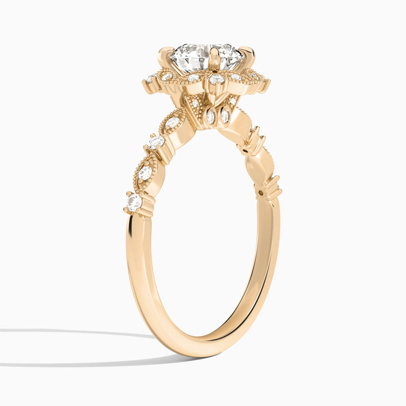 Luxe Georgiana Halo Engagement Diamond Ring