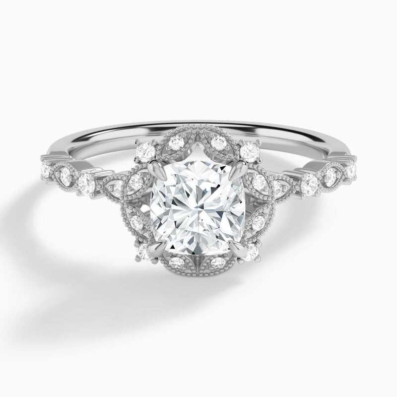 Luxe Georgiana Halo Engagement Diamond Ring