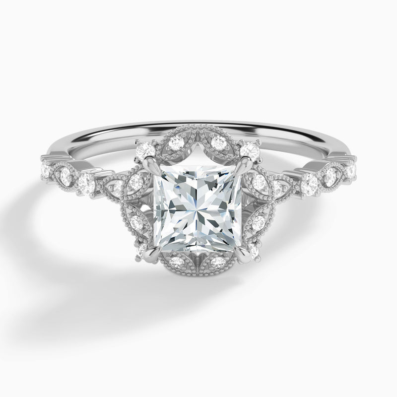 Luxe Georgiana Halo Engagement Diamond Ring