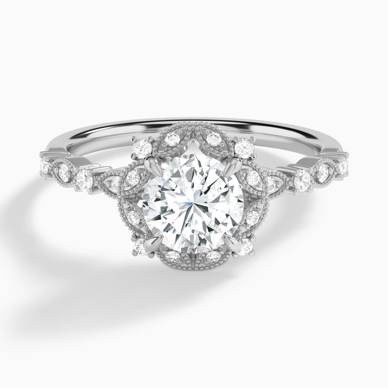 Luxe Georgiana Halo Engagement Diamond Ring