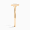 Round Alma 2mm Bezel Solitaire Diamond Engagement Ring In 14K Rose Gold, Side View