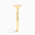 Cushion Alma 2mm Bezel Solitaire Diamond Engagement Ring In 18K Yellow Gold, Side View