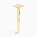 Round Alma 2mm Bezel Solitaire Diamond Engagement Ring In 18K Yellow Gold, Side View