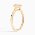 Heart Petite Alma 1.6mm Bezel Solitaire Diamond Engagement Ring In 14K Rose Gold, Angle View