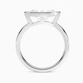 Marquise Elle East-West 2mm Bezel Solitaire Diamond Engagement Ring In Platinum, Profile View