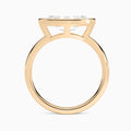 Marquise Elle East-West 2mm Bezel Solitaire Diamond Engagement Ring In 14K Rose Gold, Profile View
