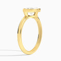 Pear Elle East-West 2mm Bezel Solitaire Diamond Engagement Ring In 18K Yellow Gold, Angle View